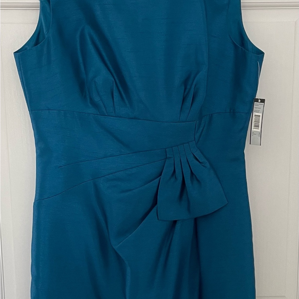 Chic Teal Sleeveless Midi Dress